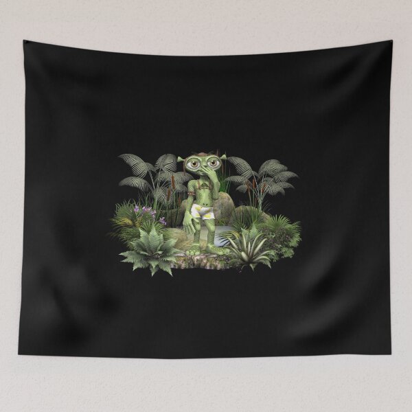 Item preview, Cute Alien Sunbathing, fantasy fun designed and sold by LoneAngel.