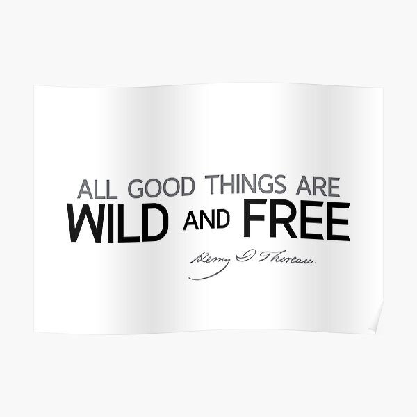 wild and free - thoreau Poster