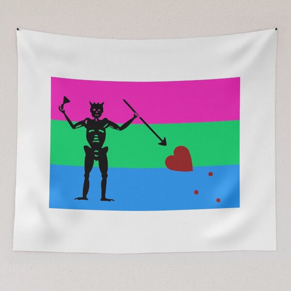 Item preview, Pirate pride flag polysexual Blackbeard designed and sold by Theoldgirl900.