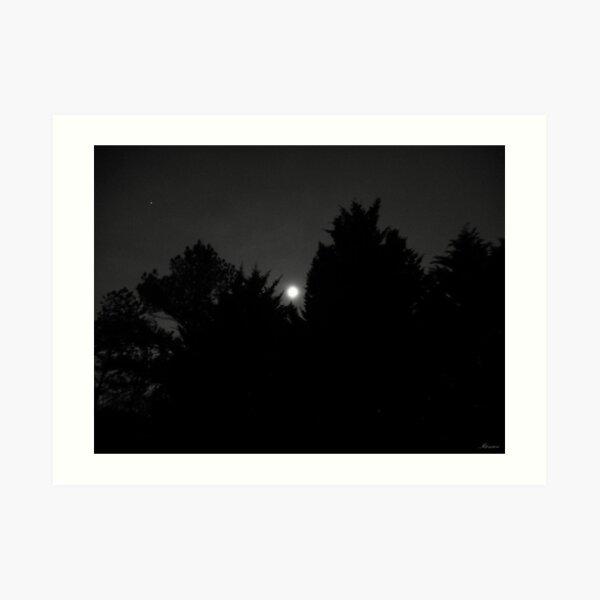 Sometimes, in this black abyss Art Print