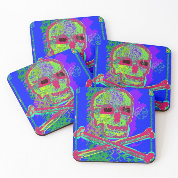 Muertos #8 - NFT Art on the Tezos Blockchain Coasters (Set of 4)