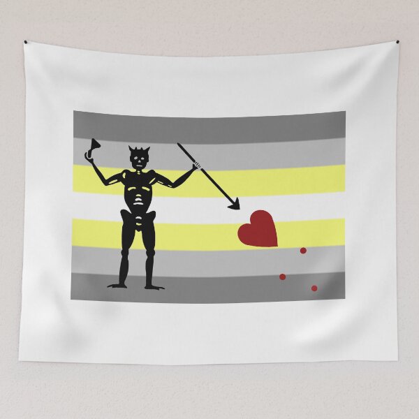 Item preview, Pirate pride flag demigender Blackbeard designed and sold by Theoldgirl900.