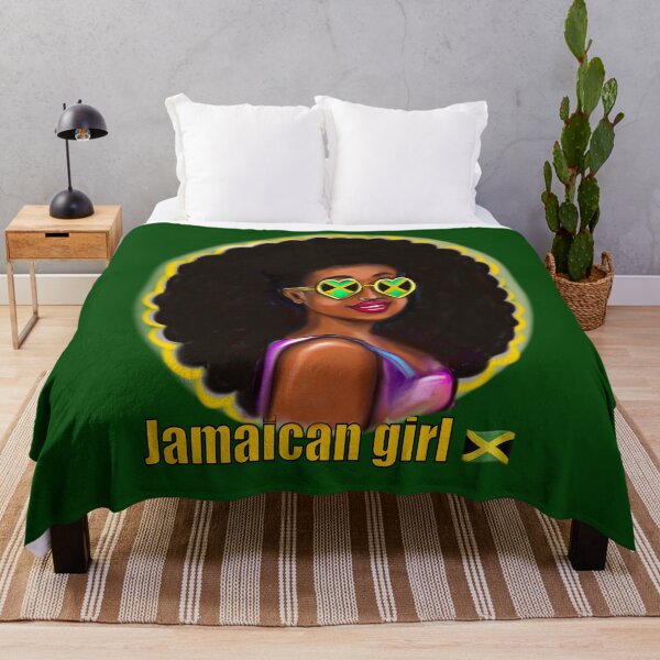Item preview, Jamaican girl - Jamaica flag colors big natural afro designed and sold by Artonmytee.