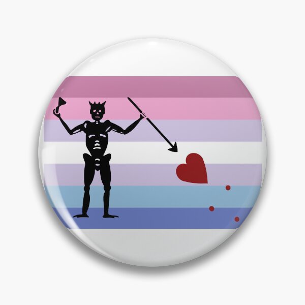Item preview, Pirate pride flag bigender Blackbeard designed and sold by Theoldgirl900.
