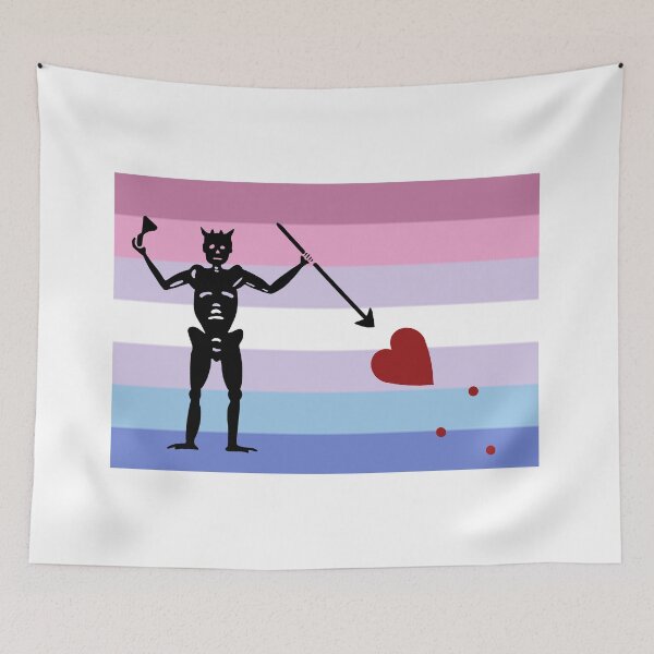 Item preview, Pirate pride flag bigender Blackbeard designed and sold by Theoldgirl900.