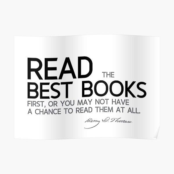 read the best books first - thoreau Poster