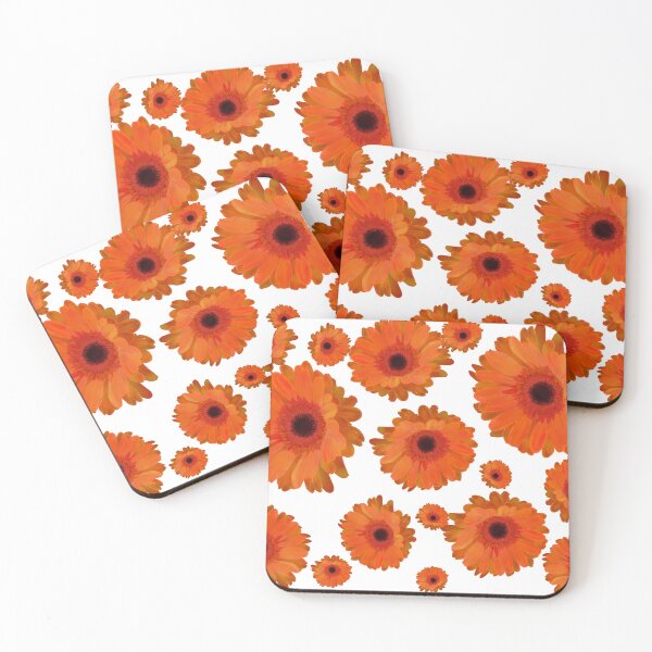 Item preview, Daisy Bunch Pattern, swimming in orange daises designed and sold by LoraLoo.