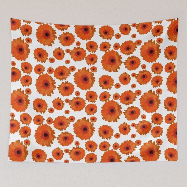 Item preview, Daisy Bunch Pattern, swimming in orange daises designed and sold by LoraLoo.