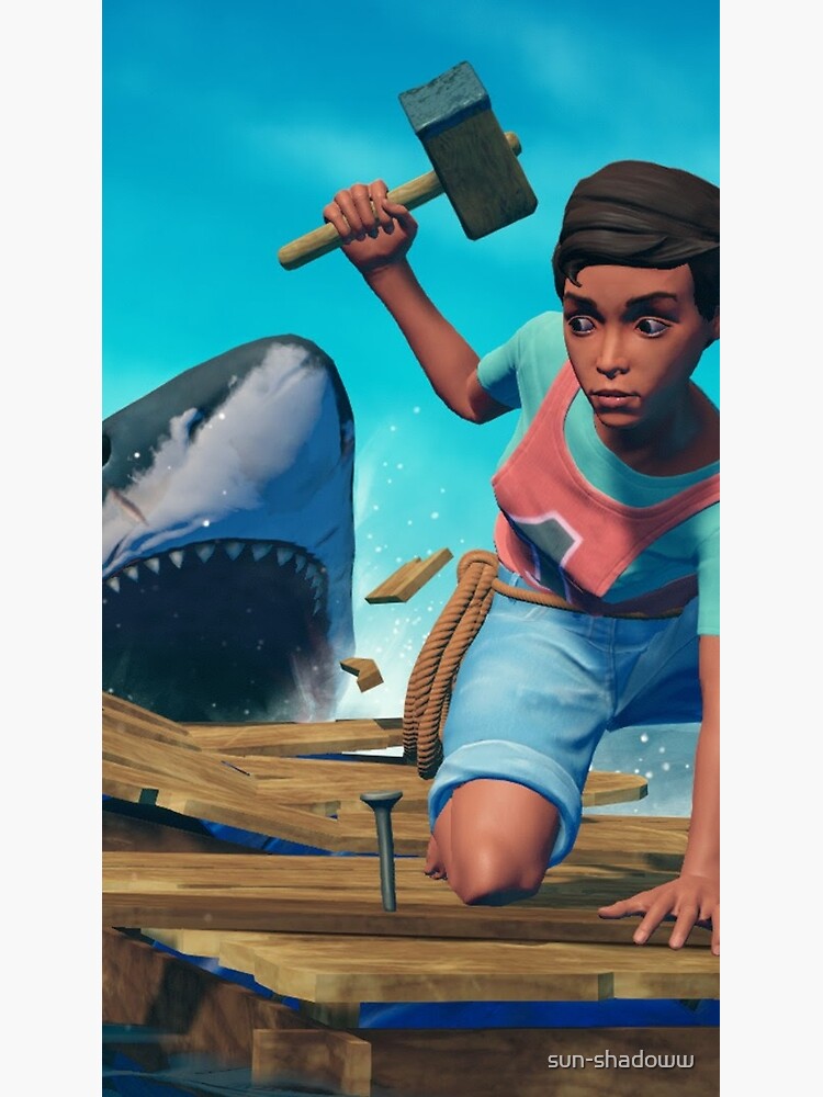 Raft Game Bruce Shark Attack Photographic Print For Sale By Sun Shadoww Redbubble