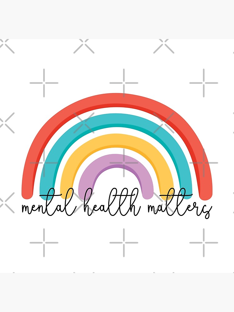 "Mental health matters rainbow " Poster for Sale by mindybubble Redbubble