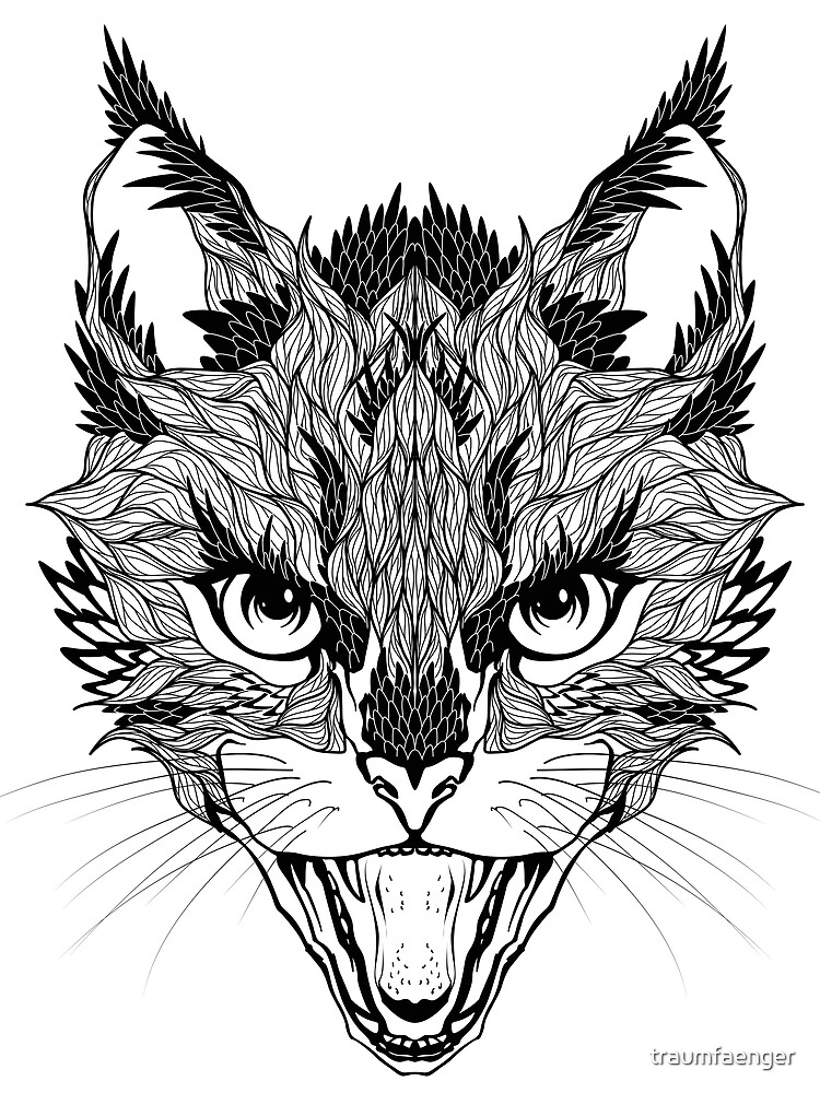 Download "Angry Cat" T-shirt by traumfaenger | Redbubble