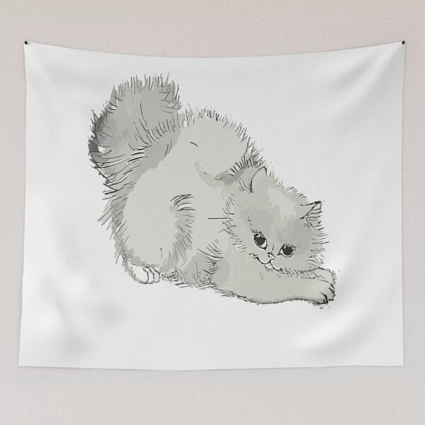 Item preview, Gray watercolor cat designed and sold by Cyber-Spider.