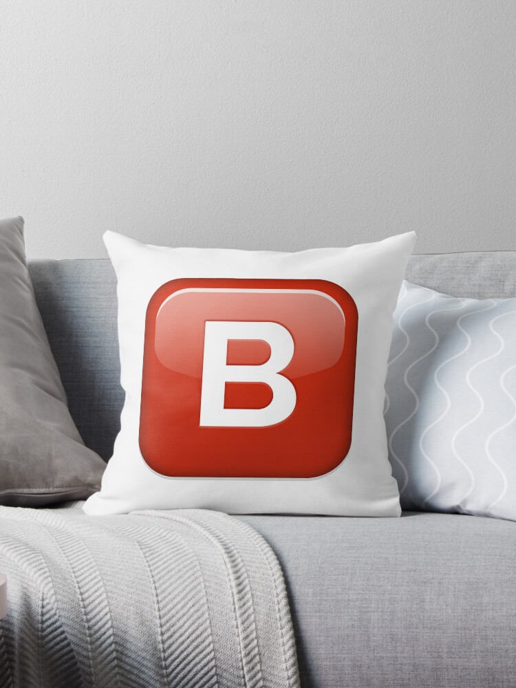 b emoji pillow
