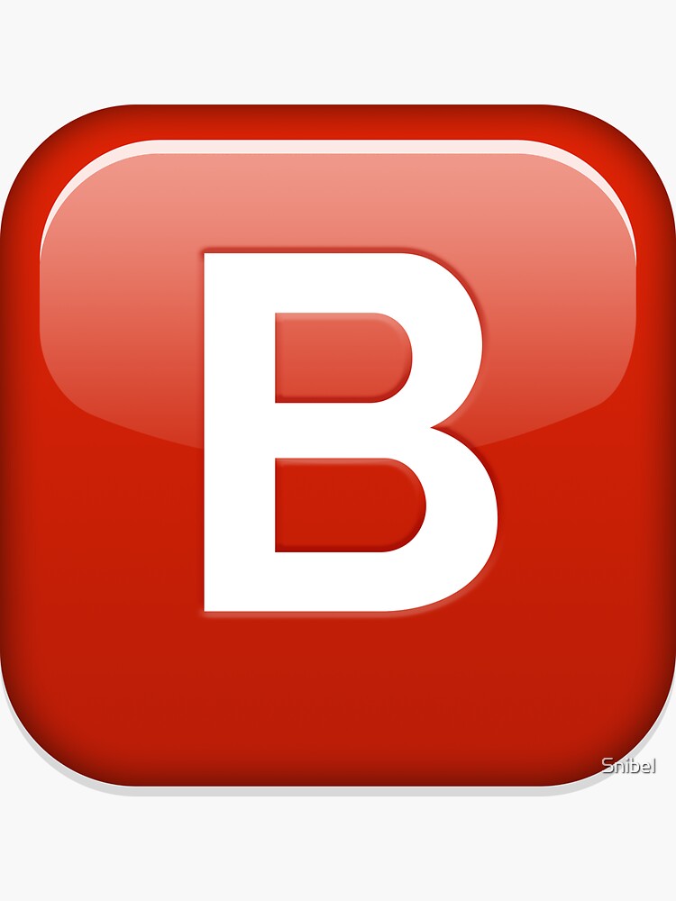 "B Button Emoji" Sticker For Sale By Snibel | Redbubble