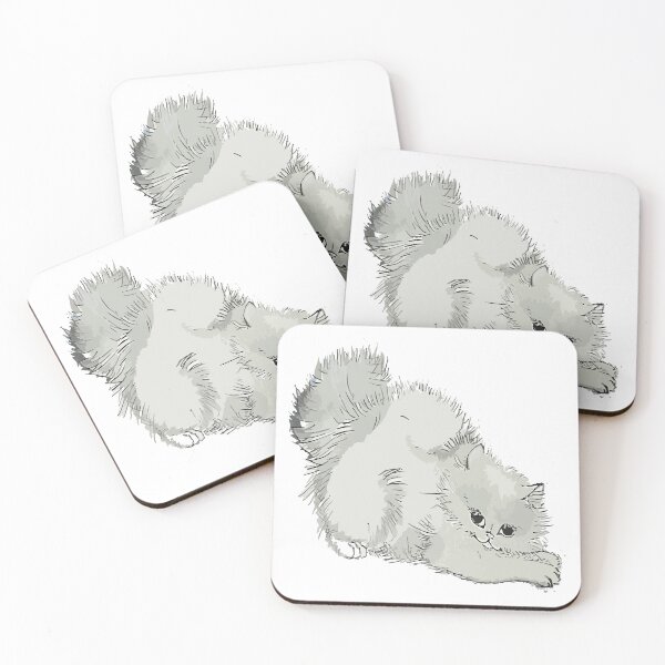 Item preview, Gray watercolor cat designed and sold by Cyber-Spider.