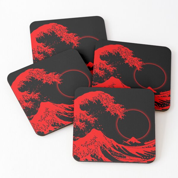 Item preview, Great Wave off Kanagawa Red Aesthetic designed and sold by ind3finite.