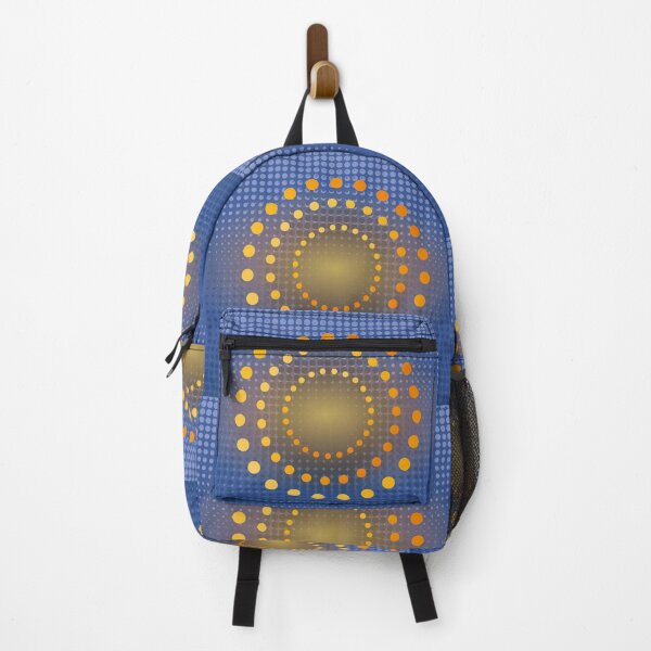 Item preview, Golden Dotted Target on Blue Dots designed and sold by OpenED360.