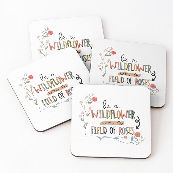 Item preview, Be a Wildflower in a field of roses, Positive Vibes, Rainbow Floral  designed and sold by andieartco.