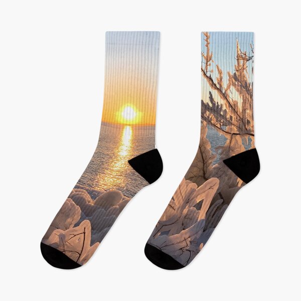 Item preview, Sunset by Lake Ontario In Winter designed and sold by MiaoMiaoYu.