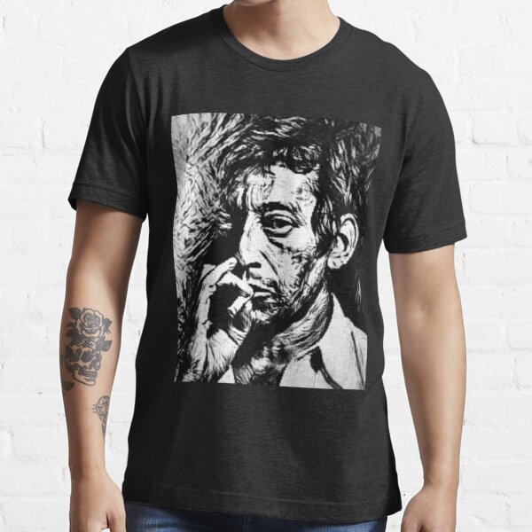 Serge Gainsbourg Noirs Ne Dessin Blanc . graphiques T-shirt essentiel