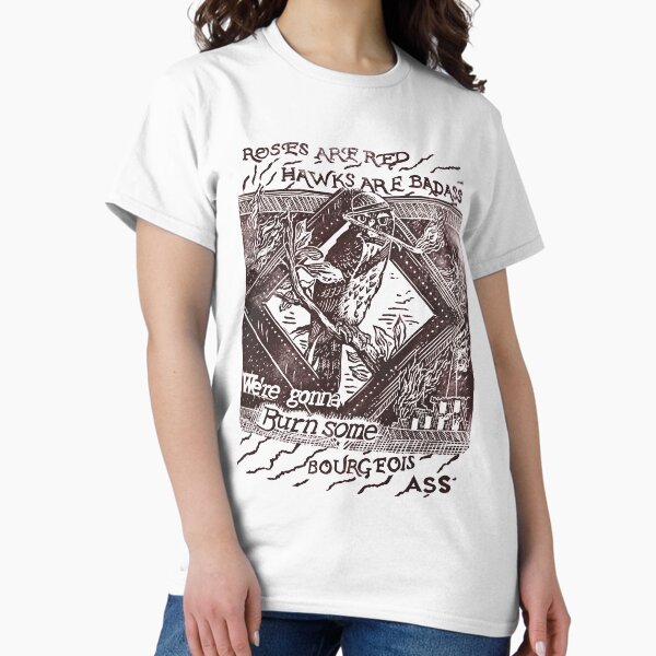 Item preview, Roses are red, hawks are badass - Anticapitalist Firehawk designed and sold by Loki Propagandart.