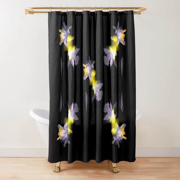 Cubist Daffodils Shower Curtain