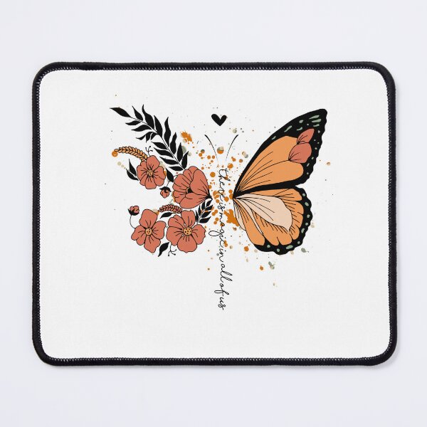 Item preview, Floral Butterfly, There is Magic in All of Us, Positive Vibes, Nursery Art, Positive Quotes designed and sold by andieartco.