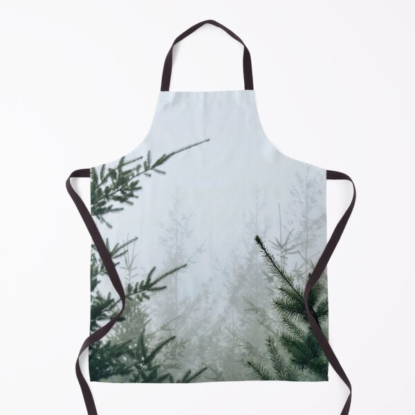 Item preview, Forest Photography - White mist around green conifer branches designed and sold by Tjokko-chan.