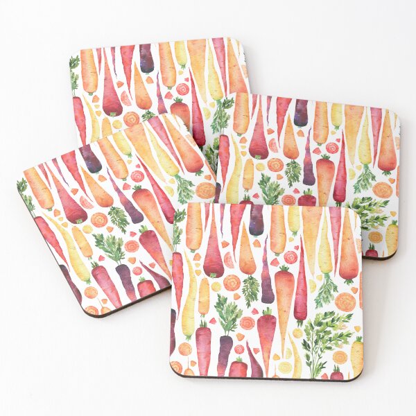 Item preview, Carrots handdrawn fresh colorful watercolor pattern designed and sold by AnjeseAnna.