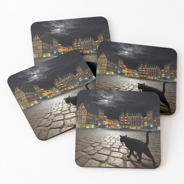 Item preview, Black Cat Night Walk designed and sold by MorningFive.