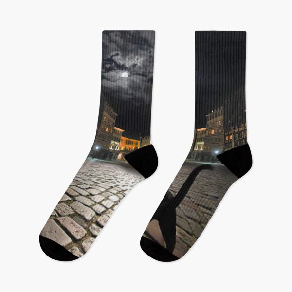 Item preview, Black Cat Night Walk designed and sold by MorningFive.