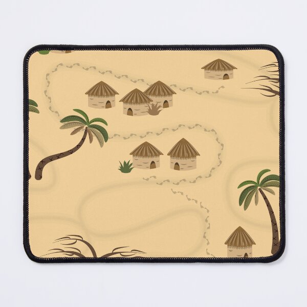 Item preview, Desert landscape, palms and huts designed and sold by ReflectedCrafts.