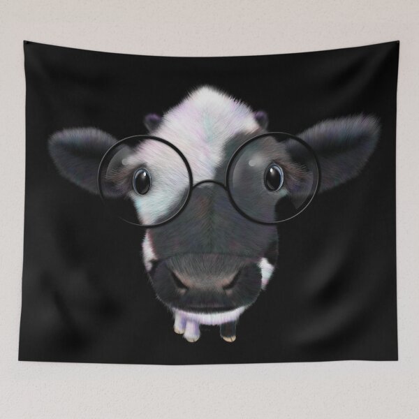 Item preview, Inquisitive Cute Black and White Holstein Cow designed and sold by DogLifeCo.