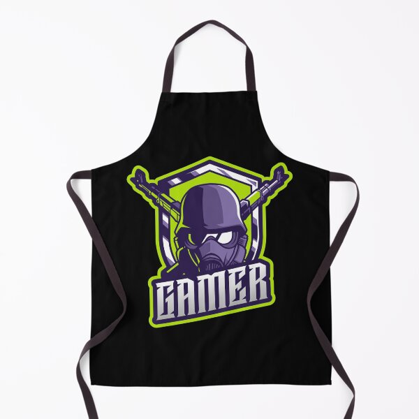 Item preview, Gamer with Masked Character holding Crossed Rifles designed and sold by PRIVARSHU.