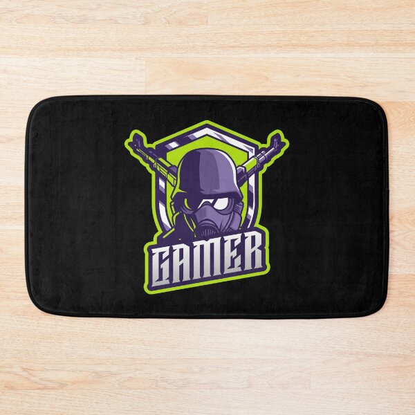 Item preview, Gamer with Masked Character holding Crossed Rifles designed and sold by PRIVARSHU.
