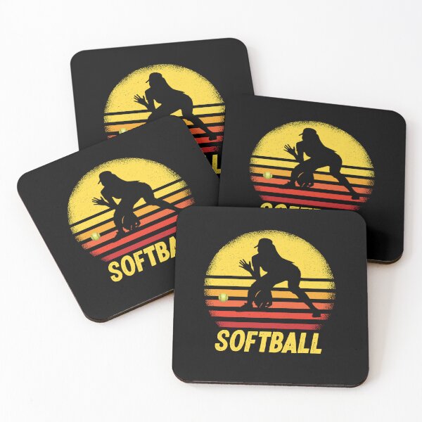 Item preview, Sunset Silhouette Fastpitch Softball Fielder designed and sold by 99Fastpitch.