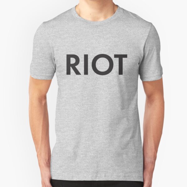 RIOT black Slim Fit T-Shirt
