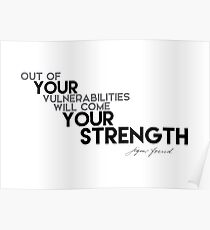 VULNERABILITIES your STRENGTH - Sigmund Freud Poster