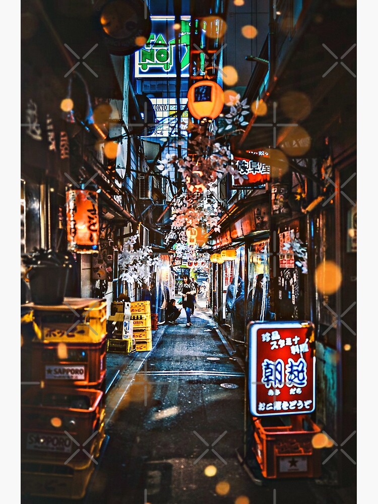 Tokyo Shinjuku Izakaya Alley Atmospheric Lantern Nightscape