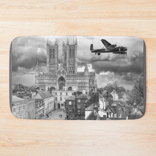 Item preview, Lincoln Cathedral Lancaster Flypast Monochrome  designed and sold by Alisonchambers2.