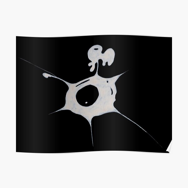 Black and white abstract artwork. A-chromatic #17(2) Poster