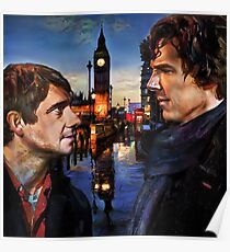 John and Sherlock in London Poster