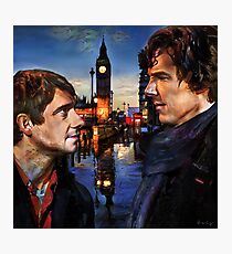 John and Sherlock in London Photographic Print