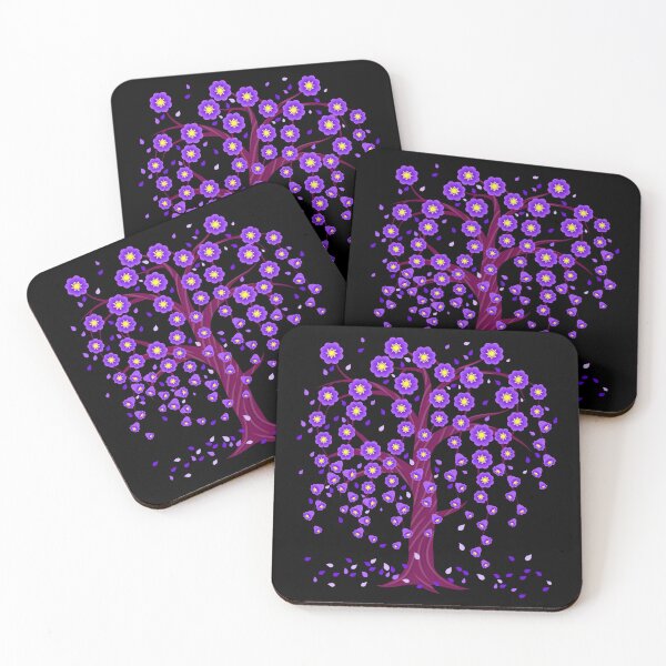 Item preview, Tree with violet flowers and buds designed and sold by ReflectedCrafts.