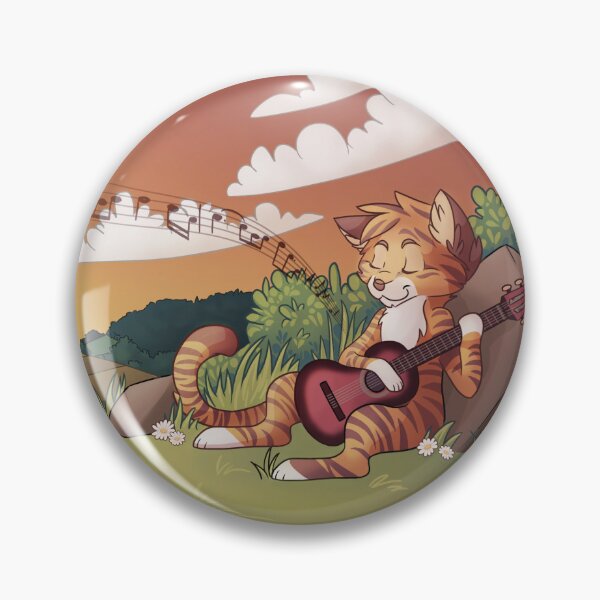 Item preview, Cat with a guitar in the sunset designed and sold by Nura-Fuks.