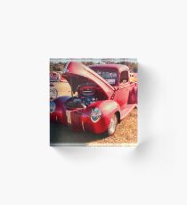 Little Red Truck Acrylic Block