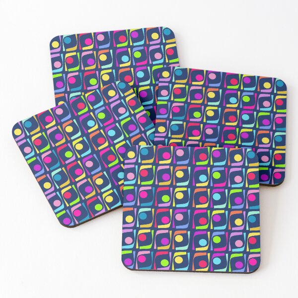 Item preview, 1960s Funky Colorful Geometric Polka Dots Pattern designed and sold by worldways.