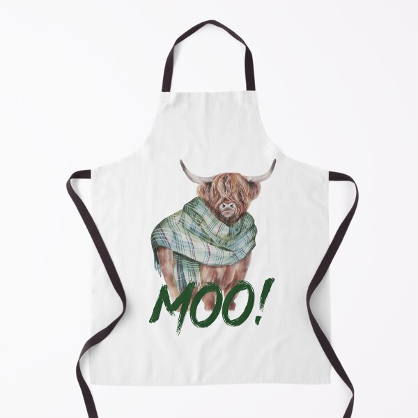 Item preview, Scottish Highland Cow saying Moo! designed and sold by martyfireball.