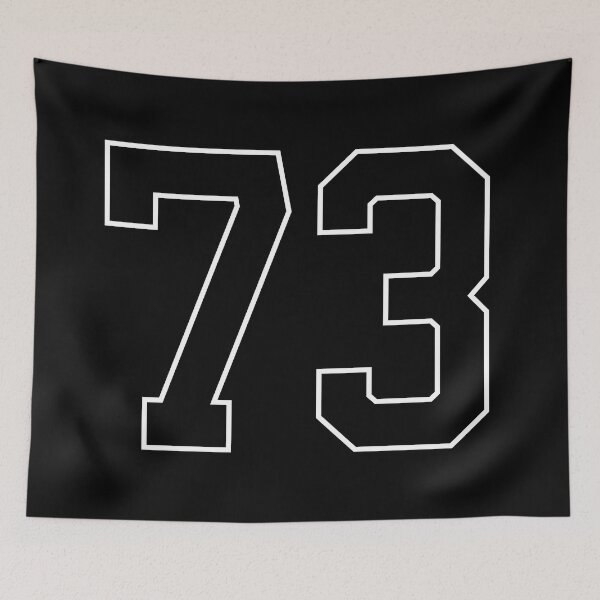 Item preview, Black Number 73 lucky sports jersey seventy three designed and sold by HeavyStyle.
