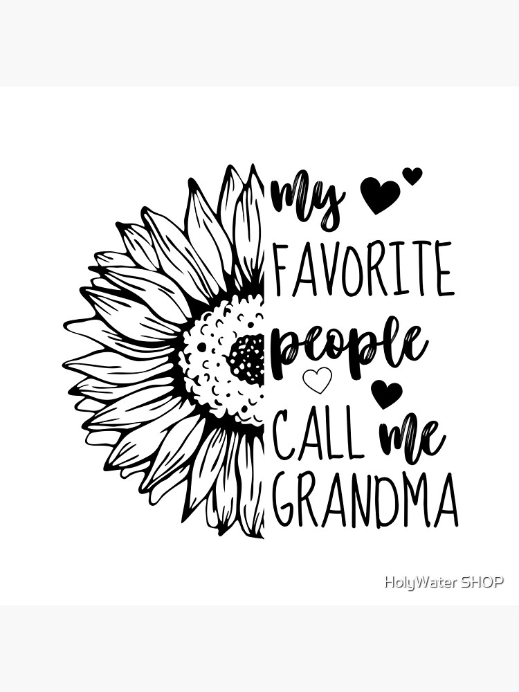 My Favorite People Call me Grandma Water Bottle - Customizable